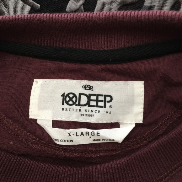 10 Deep Maroon Black Cats Outta Bounds Sweatshirt - Picture 7 of 7